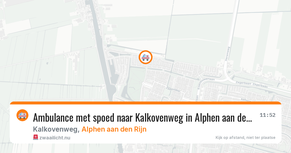 Ambulance met spoed naar Kalkovenweg in Alphen aan den Rijn — 16 mei 2026