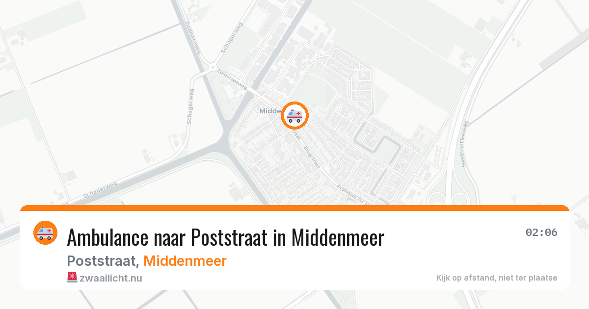 Ambulance naar Poststraat in Middenmeer — 23 jul 2026