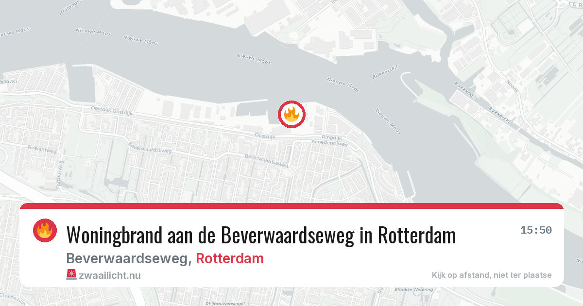 Woningbrand aan de Beverwaardseweg in Rotterdam — 13 mei 2026