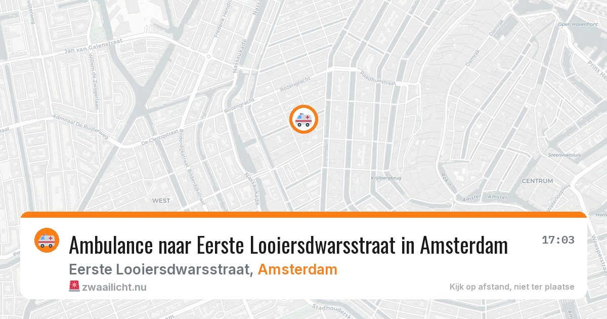 Ambulance naar Eerste Looiersdwarsstraat in Amsterdam — 11 jul 2026
