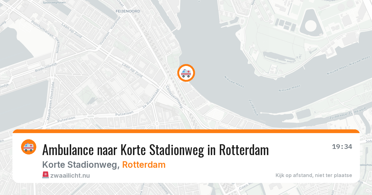 Ambulance naar Korte Stadionweg in Rotterdam — 16 jul 2026