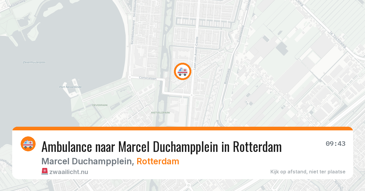 Ambulance naar Marcel Duchampplein in Rotterdam — 3 jun 2026
