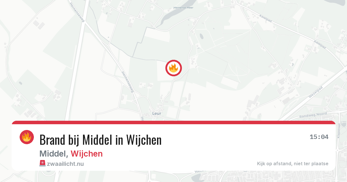 Brand bij Middel in Wijchen — 13 jul 2026