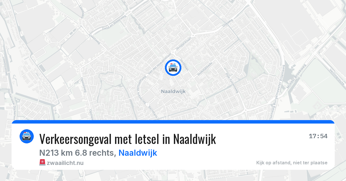 Verkeersongeval met letsel in Naaldwijk — 24 jul 2026