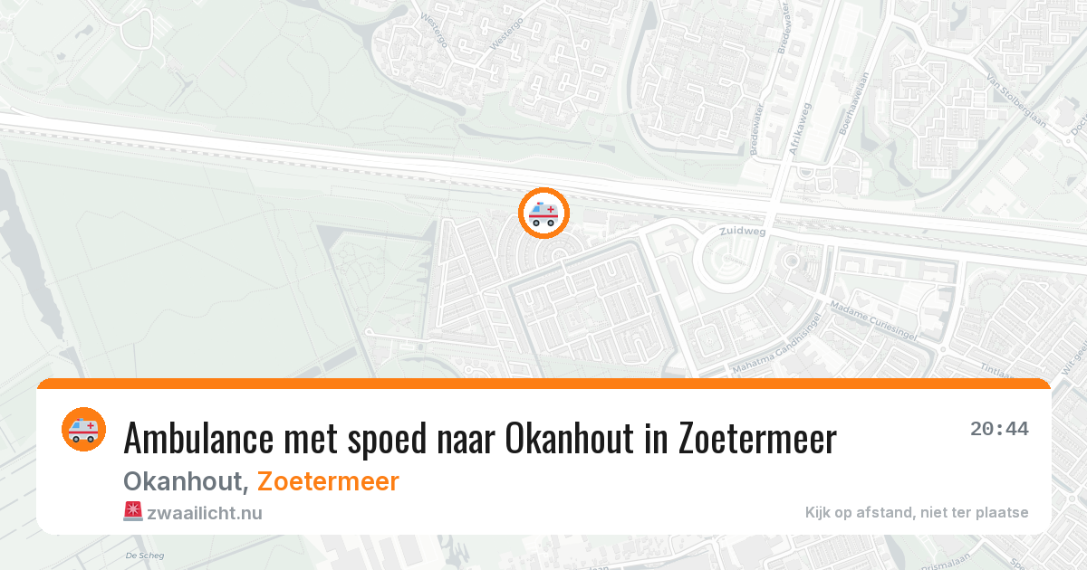 Ambulance met spoed naar Okanhout in Zoetermeer — 22 jul 2026