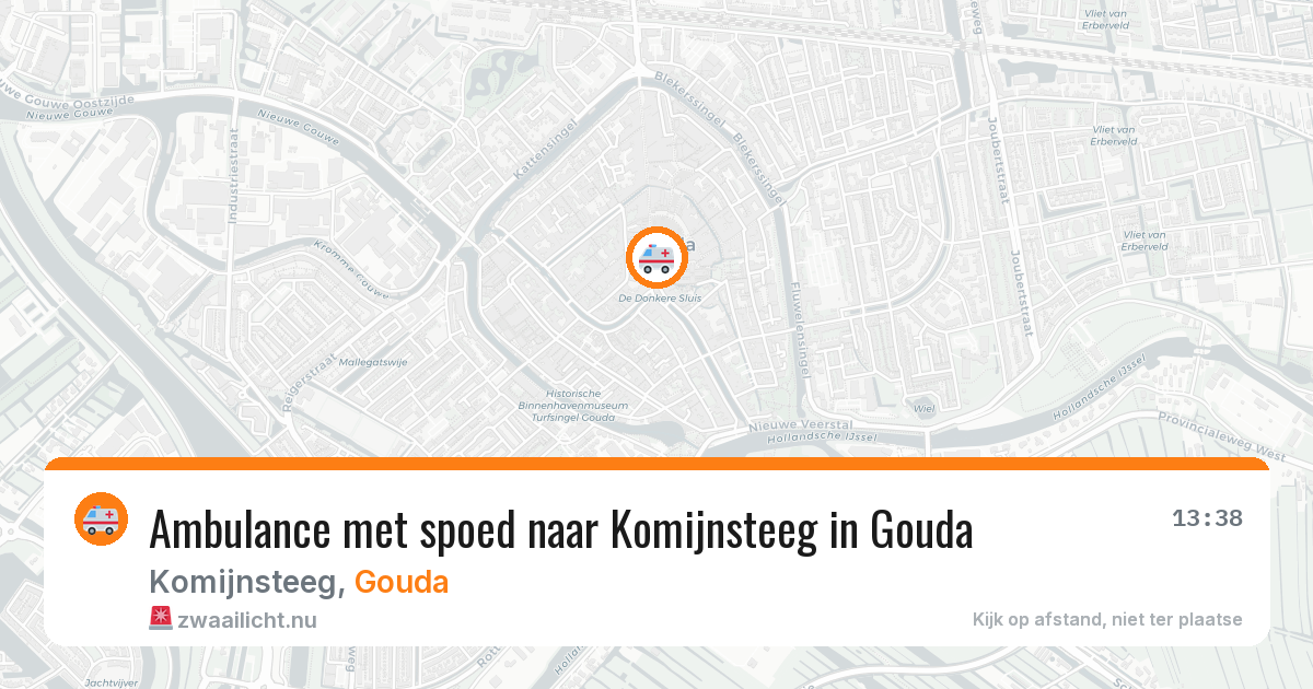 Ambulance met spoed naar Komijnsteeg in Gouda — 21 apr 2026