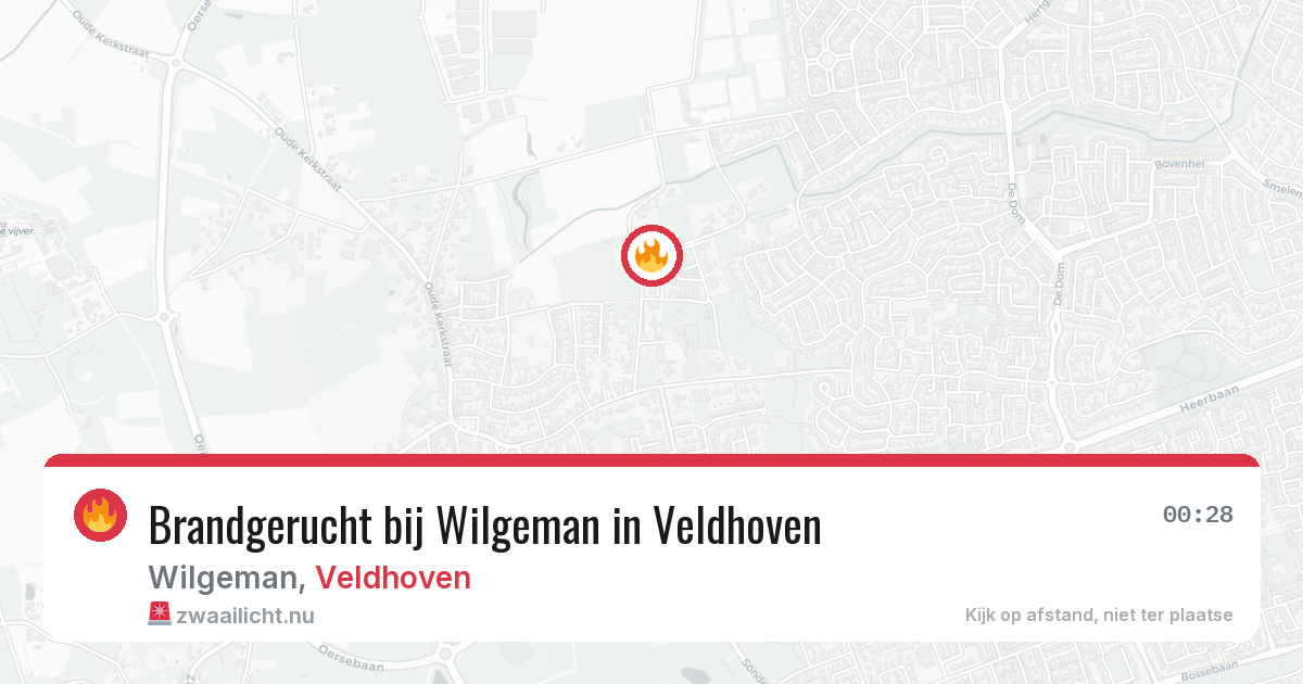 Brandgerucht bij Wilgeman in Veldhoven — 27 mei 2026