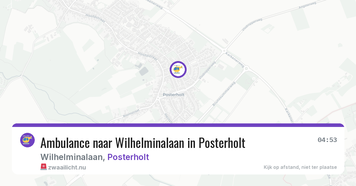 Ambulance naar Wilhelminalaan in Posterholt — 9 mei 2026