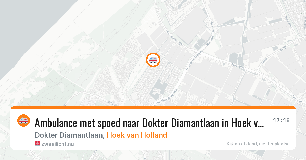 Ambulance met spoed naar Dokter Diamantlaan in Hoek van Holland — 14 jul 2026