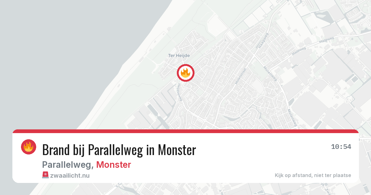 Brand bij Parallelweg in Monster — 12 jul 2026