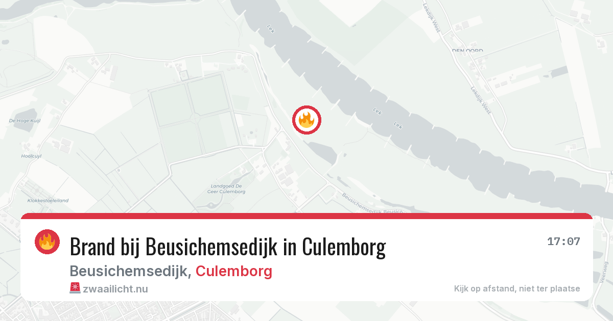 Brand bij Beusichemsedijk in Culemborg — 24 mrt 2026