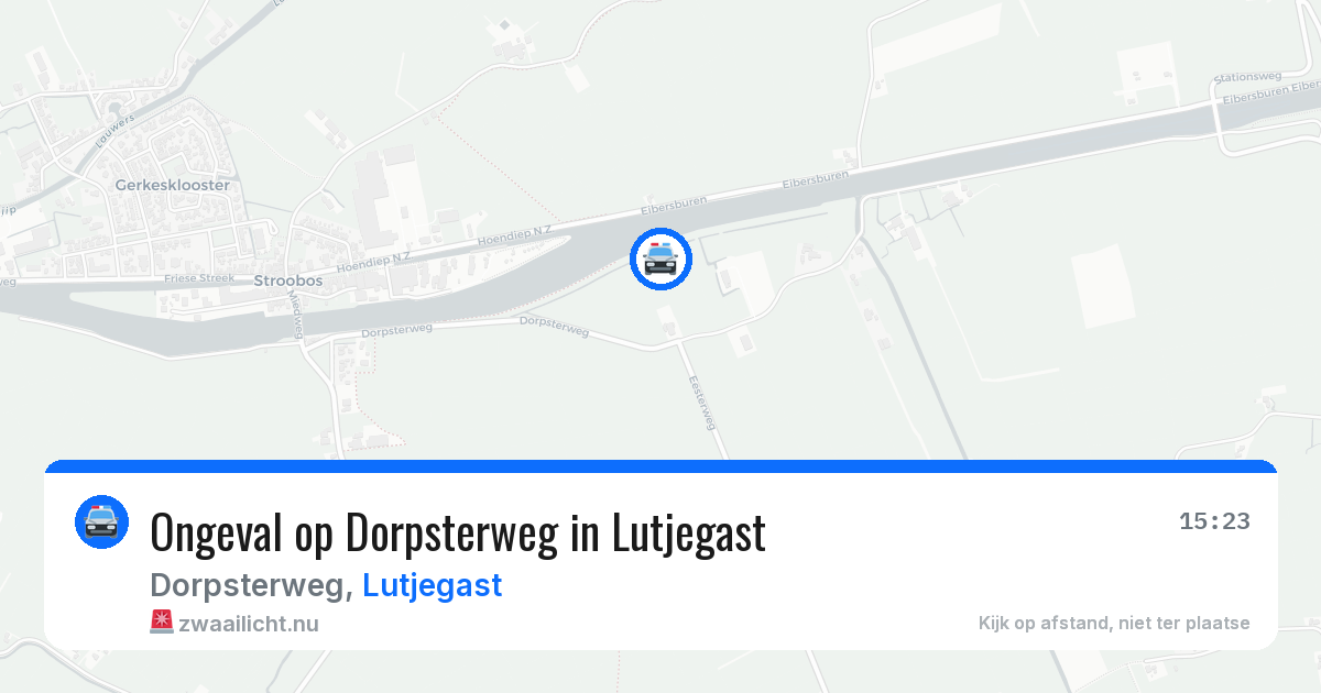Ongeval op Dorpsterweg in Lutjegast — 22 jun 2026