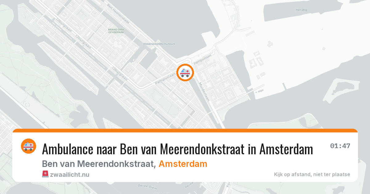 Ambulance naar Ben van Meerendonkstraat in Amsterdam — 31 mei 2026