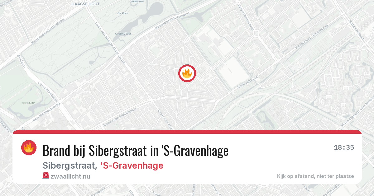 Brand bij Sibergstraat in 'S-Gravenhage — 24 mei 2026
