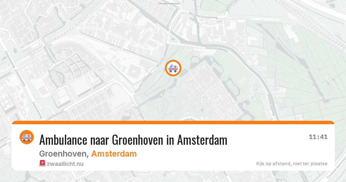 Ambulance naar Groenhoven in Amsterdam — 11 jul 2026