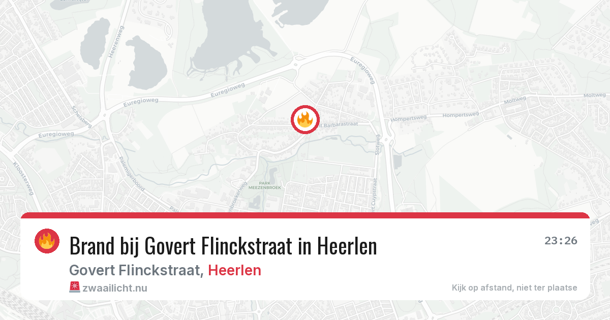 Brand bij Govert Flinckstraat in Heerlen — 11 jul 2026