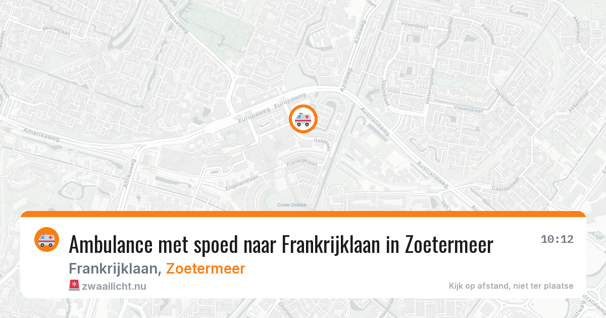 Ambulance met spoed naar Frankrijklaan in Zoetermeer — 2 jun 2026