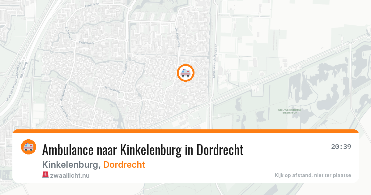 Ambulance naar Kinkelenburg in Dordrecht — 22 jul 2026