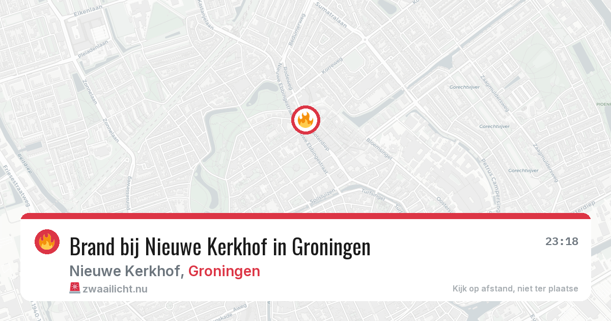 Brand bij Nieuwe Kerkhof in Groningen — 26 mei 2026