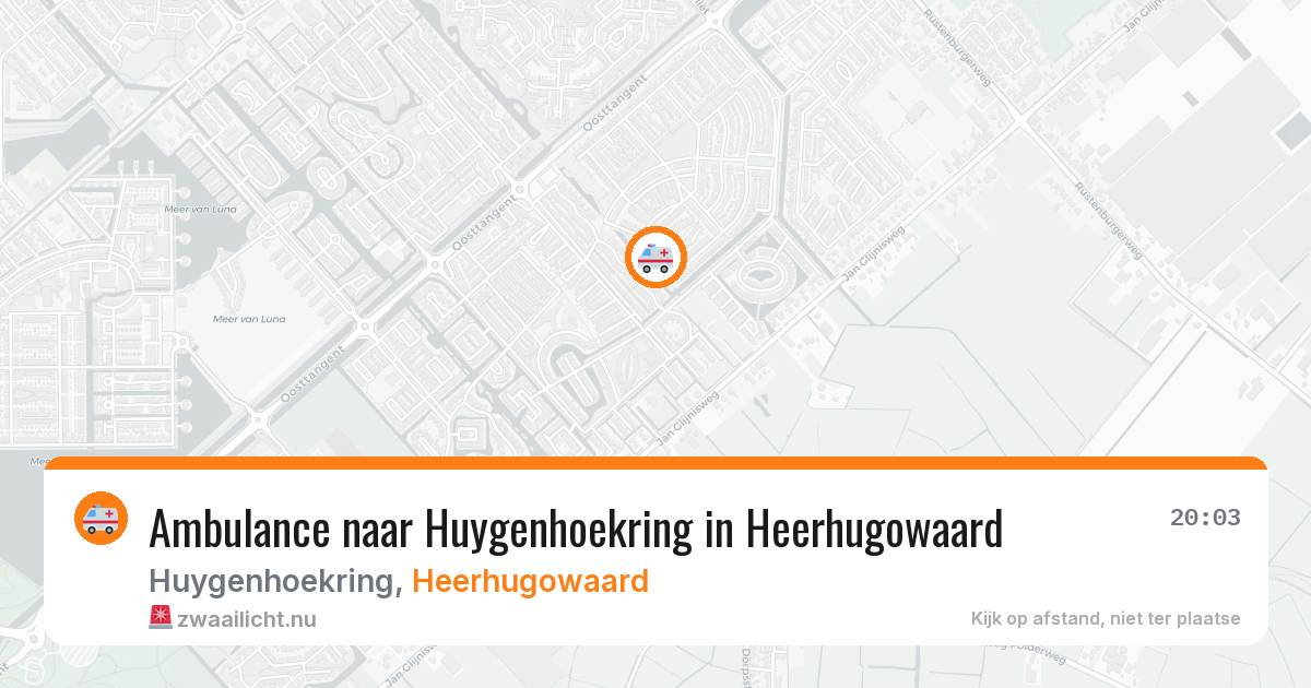 Ambulance naar Huygenhoekring in Heerhugowaard — 4 apr 2026