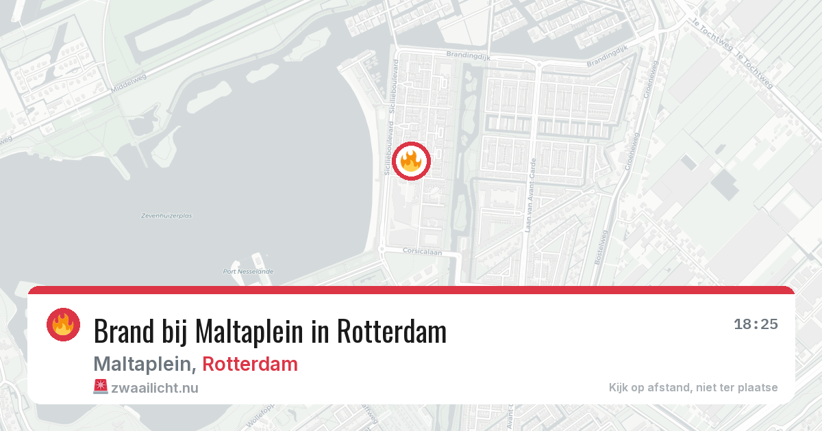 Brand bij Maltaplein in Rotterdam — 23 jul 2026