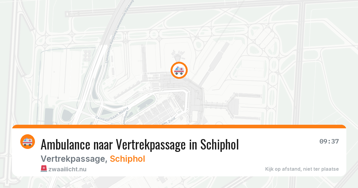 Ambulance naar Vertrekpassage in Schiphol — 11 jul 2026