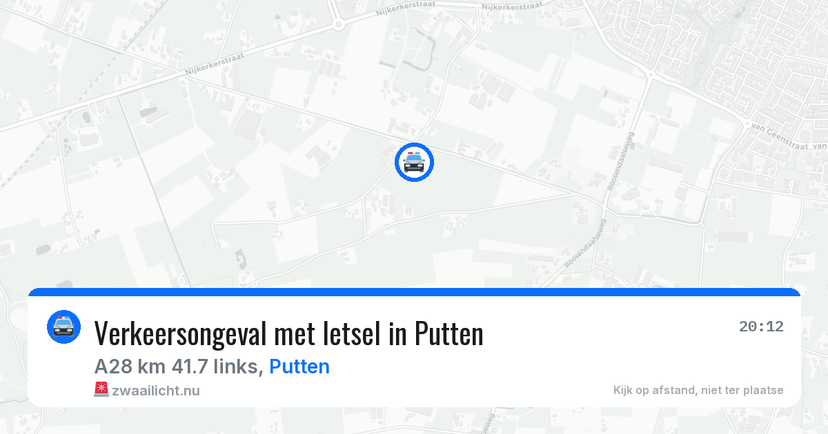 Verkeersongeval met letsel in Putten — 25 mei 2026