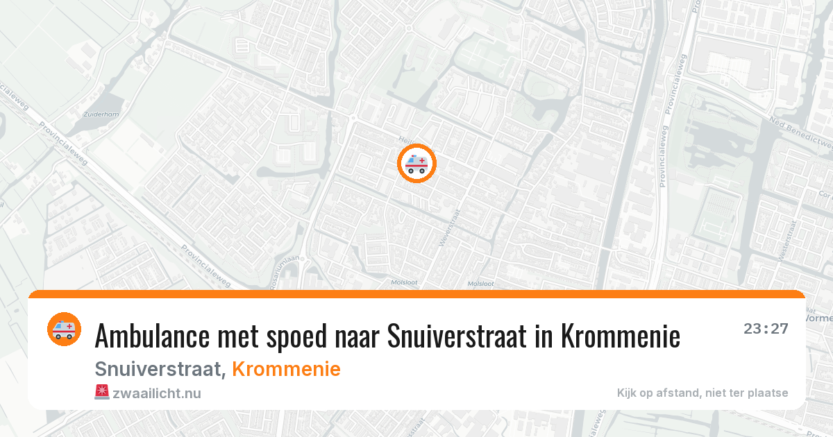 Ambulance met spoed naar Snuiverstraat in Krommenie — 16 jul 2026