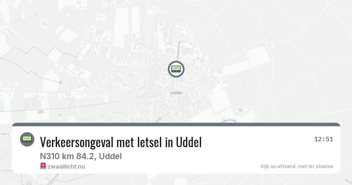 Verkeersongeval met letsel in Uddel — 1 jun 2026