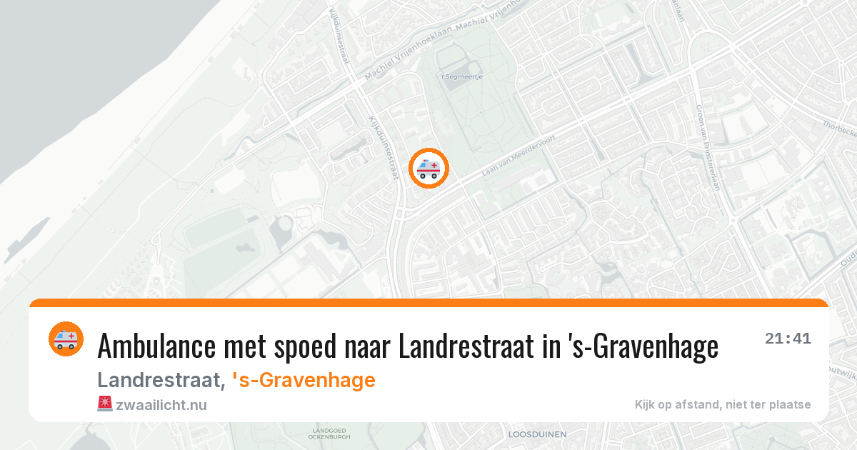 Ambulance met spoed naar Landrestraat in 's-Gravenhage — 25 mei 2026