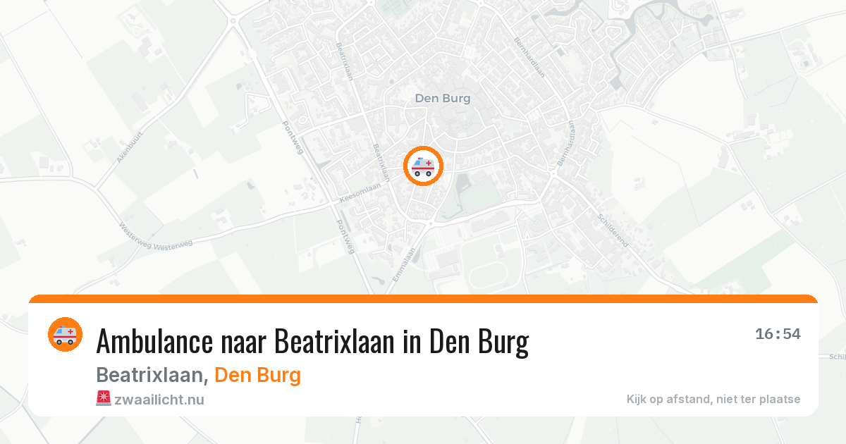 Ambulance naar Beatrixlaan in Den Burg — 22 jul 2026