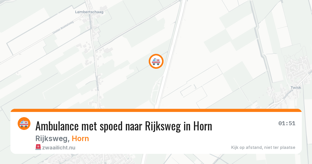 Ambulance met spoed naar Rijksweg in Horn — 18 jan 2026