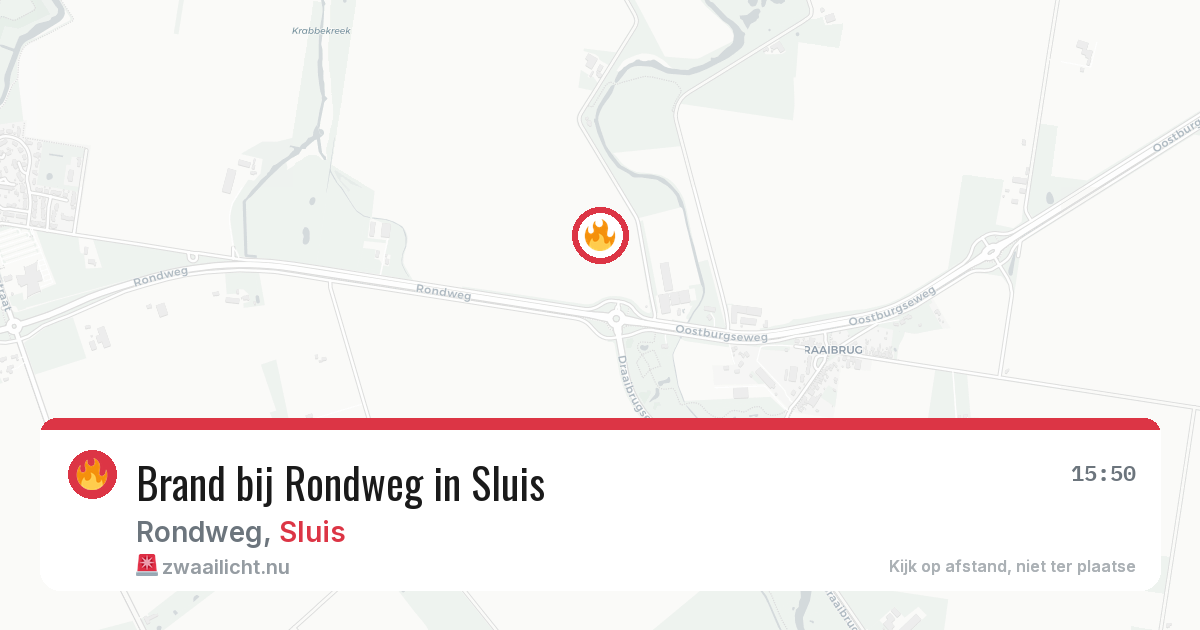 Brand bij Rondweg in Sluis — 16 mei 2026