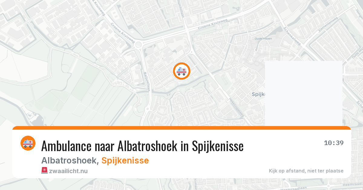 Ambulance naar Albatroshoek in Spijkenisse — 10 jul 2026