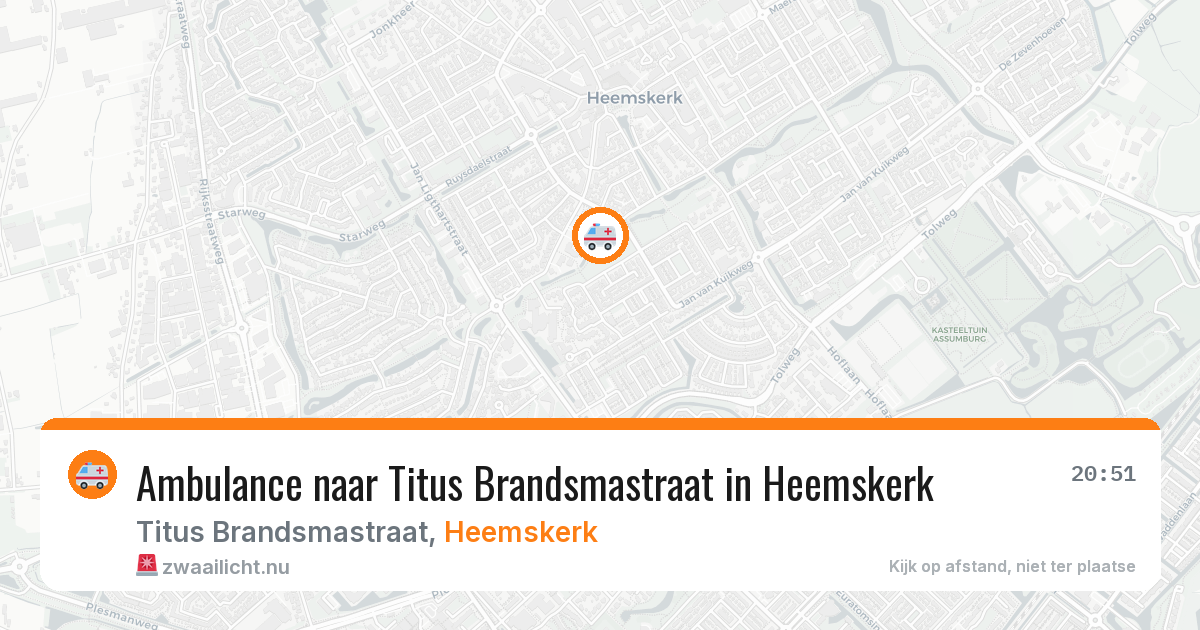 Ambulance naar Titus Brandsmastraat in Heemskerk — 22 jul 2026