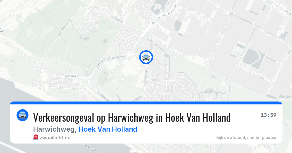 Verkeersongeval op Harwichweg in Hoek Van Holland — 18 jul 2026