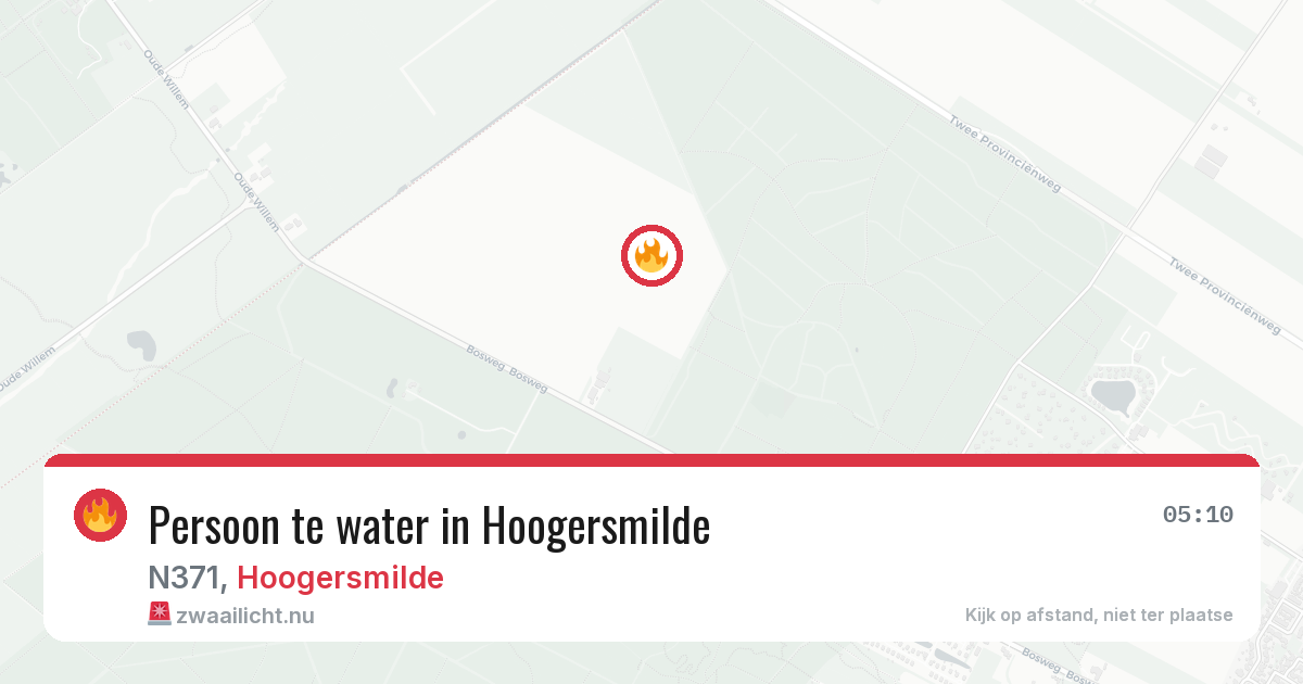 Persoon te water in Hoogersmilde — 29 mei 2026