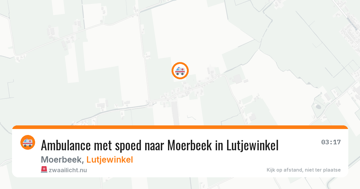 Ambulance met spoed naar Moerbeek in Lutjewinkel — 18 jul 2026