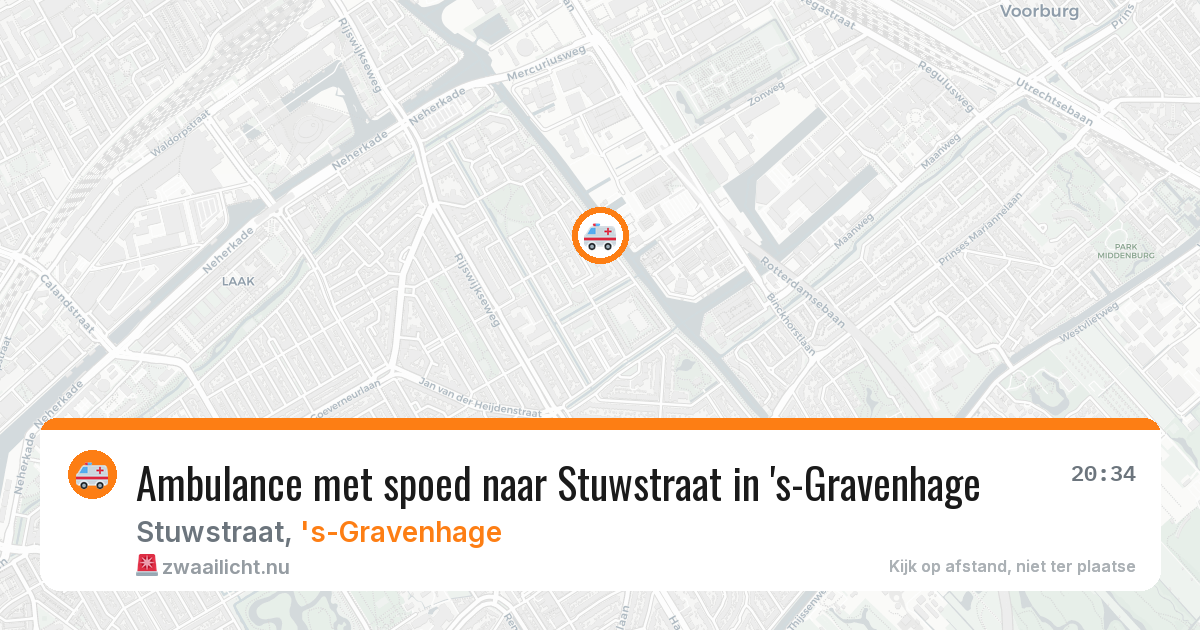 Ambulance met spoed naar Stuwstraat in 's-Gravenhage — 18 mei 2026