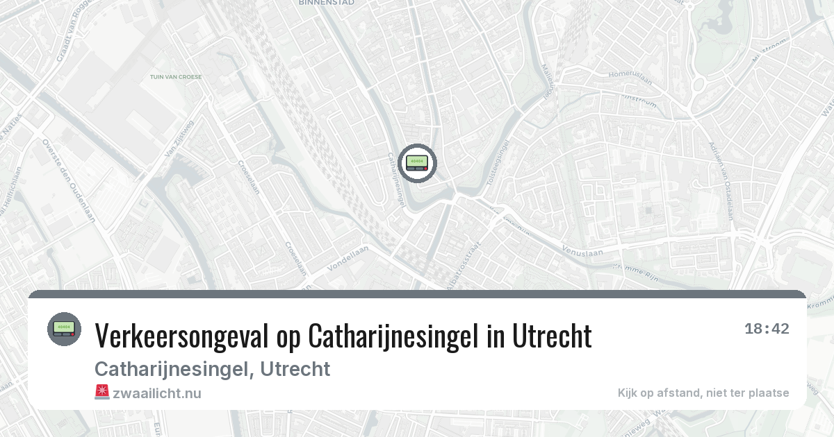 Verkeersongeval op Catharijnesingel in Utrecht — 22 feb 2026