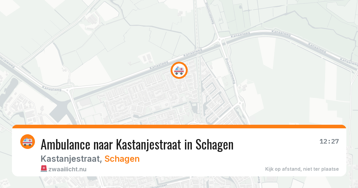 Ambulance naar Kastanjestraat in Schagen — 17 jul 2026