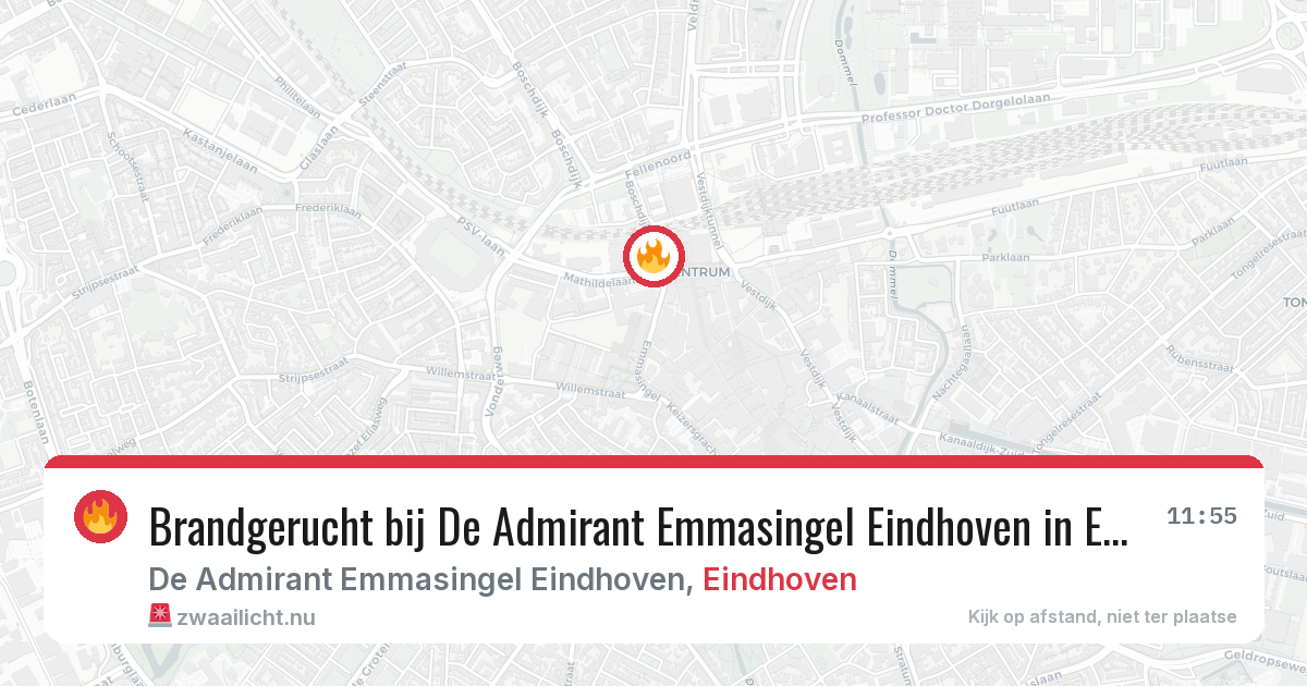 Brandgerucht bij De Admirant Emmasingel Eindhoven in Eindhoven — 5 mei 2026