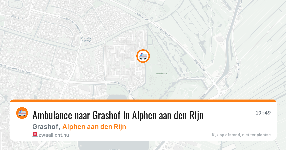 Ambulance naar Grashof in Alphen aan den Rijn — 28 mrt 2026