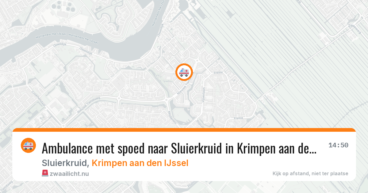 Ambulance met spoed naar Sluierkruid in Krimpen aan den IJssel — 15 jul 2026