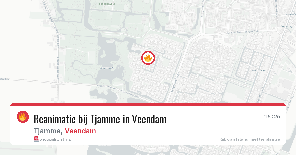Reanimatie bij Tjamme in Veendam — 28 mei 2026