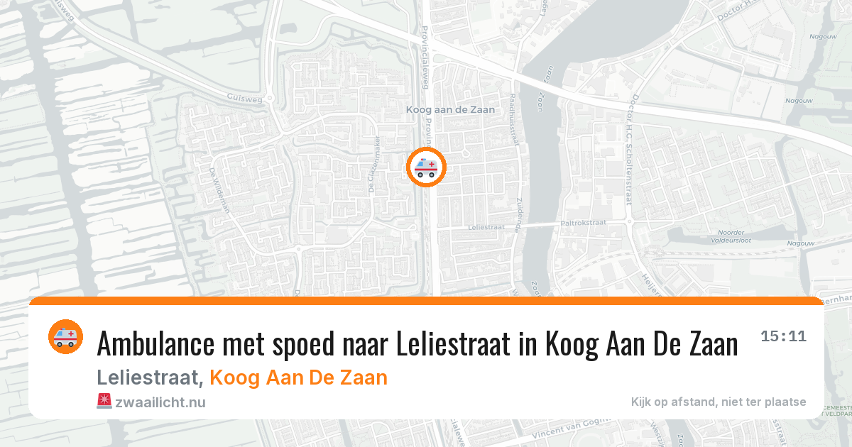 Ambulance met spoed naar Leliestraat in Koog Aan De Zaan — 28 mei 2026