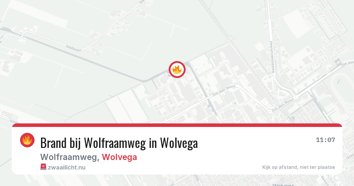 Brand bij Wolfraamweg in Wolvega — 16 jul 2026
