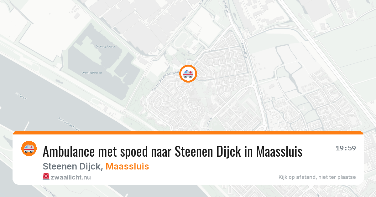 Ambulance met spoed naar Steenen Dijck in Maassluis — 17 mei 2026