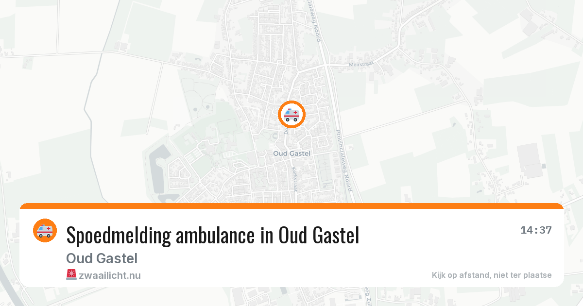 Spoedmelding ambulance in Oud Gastel — 10 jul 2026