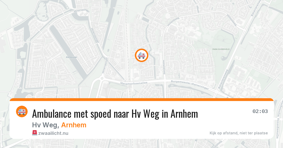 Ambulance met spoed naar Hv Weg in Arnhem — 25 jul 2026